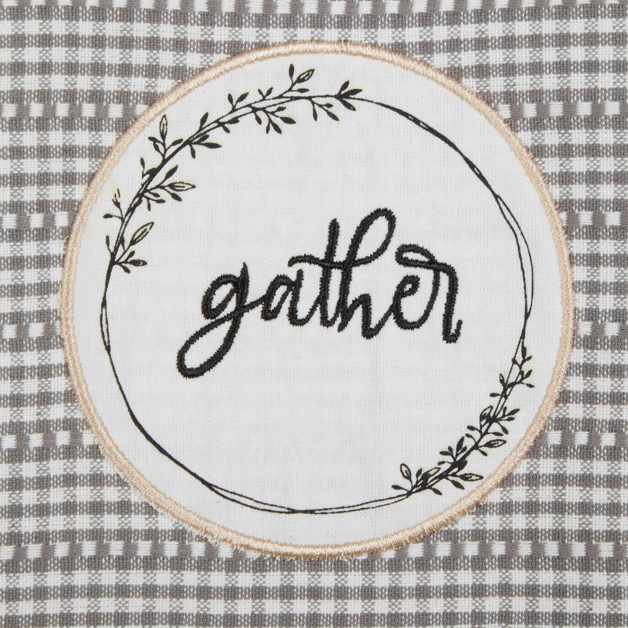 Gray Farm To Table Embellished Dishtowel (Set of 4)